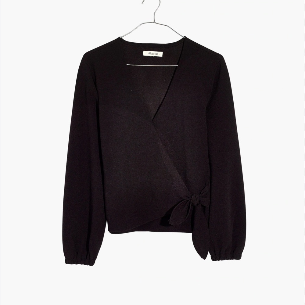 Madewell Texture & Thread Crepe Wrap Top